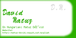 david matuz business card